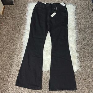NWT Warp + Weft Stitch Fix MIA Miami Flare Black Jeans Size 10/30